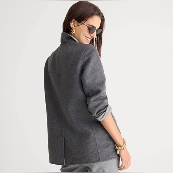 J. Crew Wool Blend Leighton Blazer Jacket Size 6 Gray - Picture 3 of 13